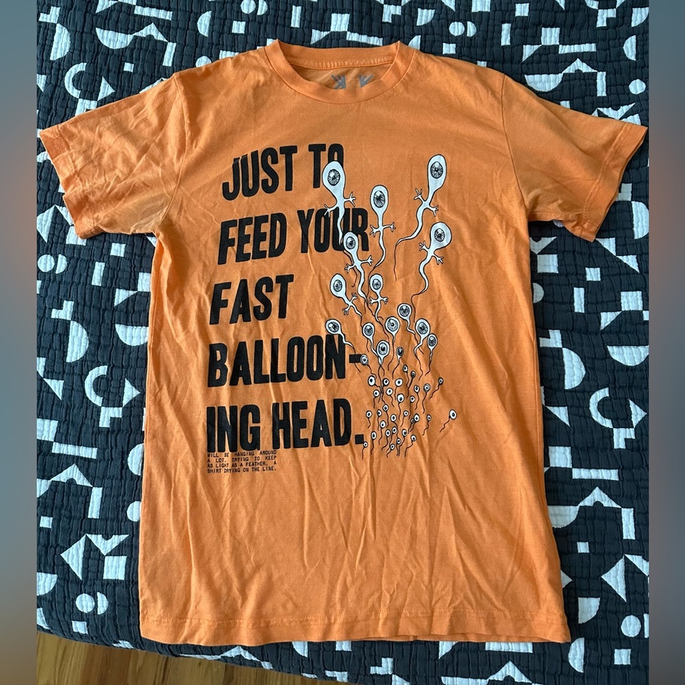 Radiohead Lotus Flower Fast Ballooning Head W.A.S.T.E. Orange T-Shirt